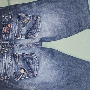 Lucky Brand Meggie Madison Button Fly Blue Jeans Straight Boot